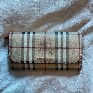 Burberry Wallet: LS HARRIS, Coral Red